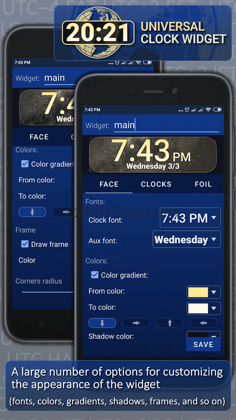 Universal Clock widget 2021 1.10.7