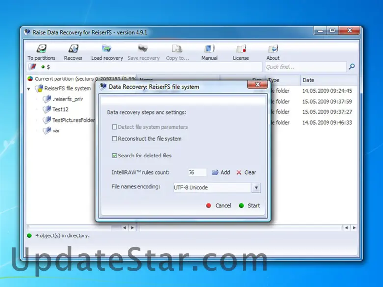 Raise Data Recovery for ReiserFS 5.14