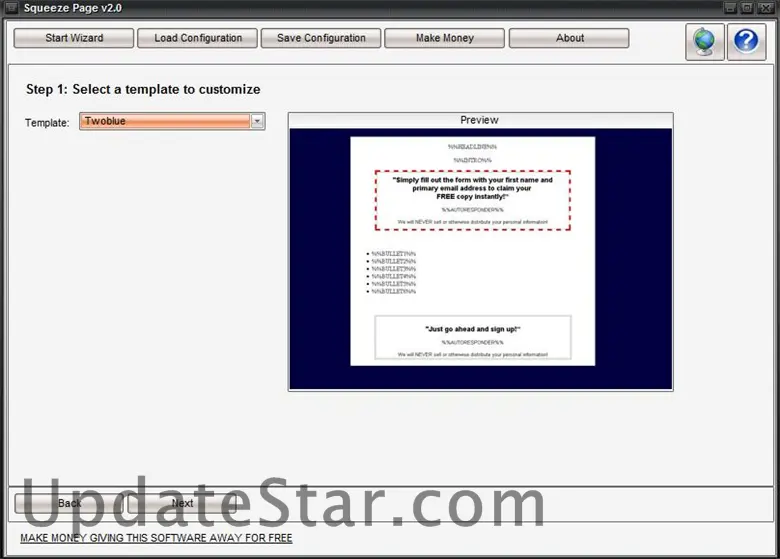 Squeeze Page