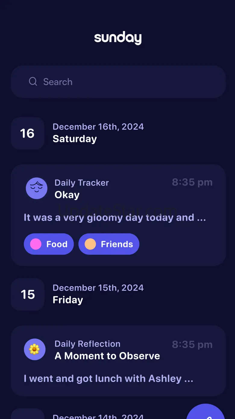 Sunday: Journal & Mood Tracker 1.1
