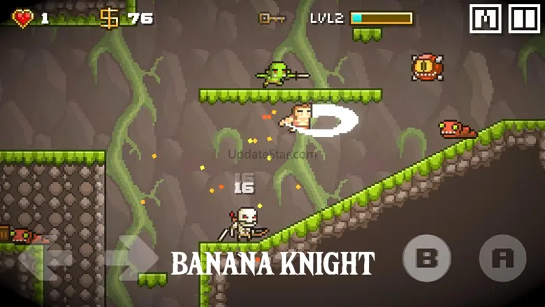Banana Knight platformer pixel 6