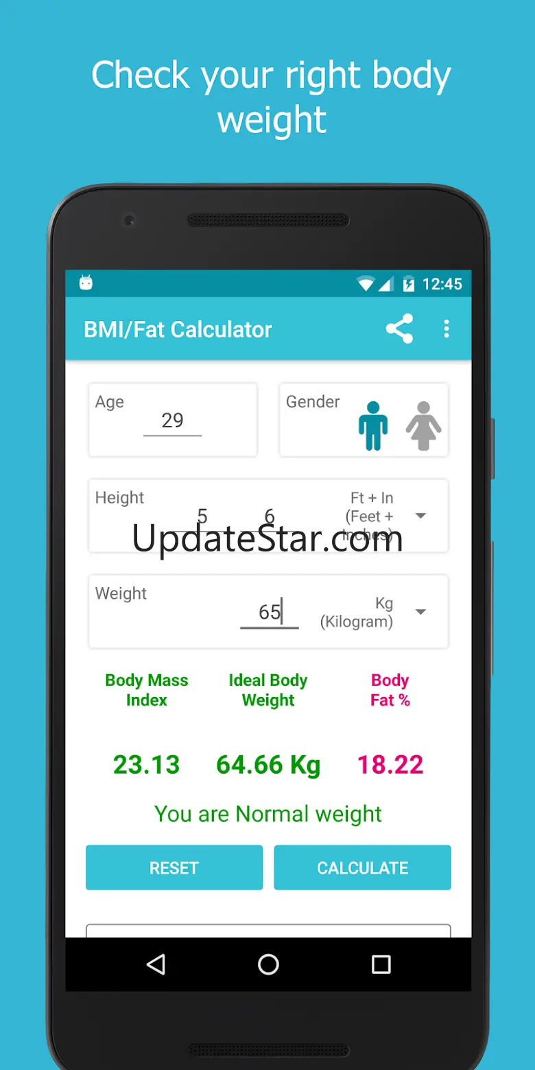 BMI / Fat / Weight Calculator 2.0