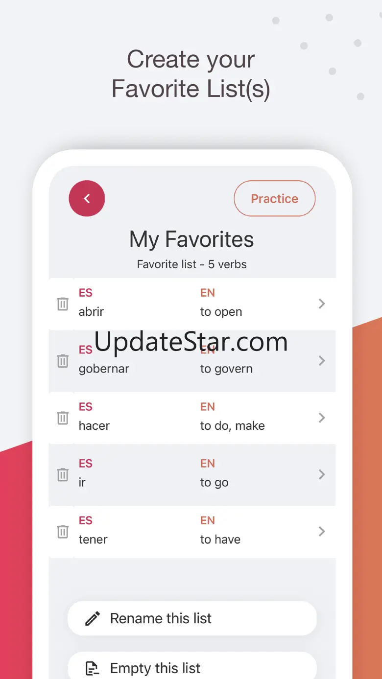 English Spanish Conjugations 3.4
