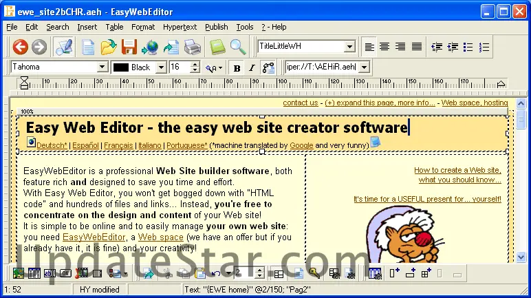 Easy Web Editor website creator