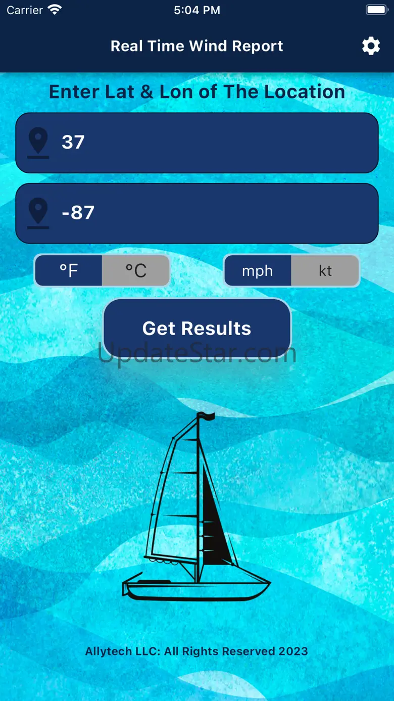Real Time Wind Report Sailing 1.0.1