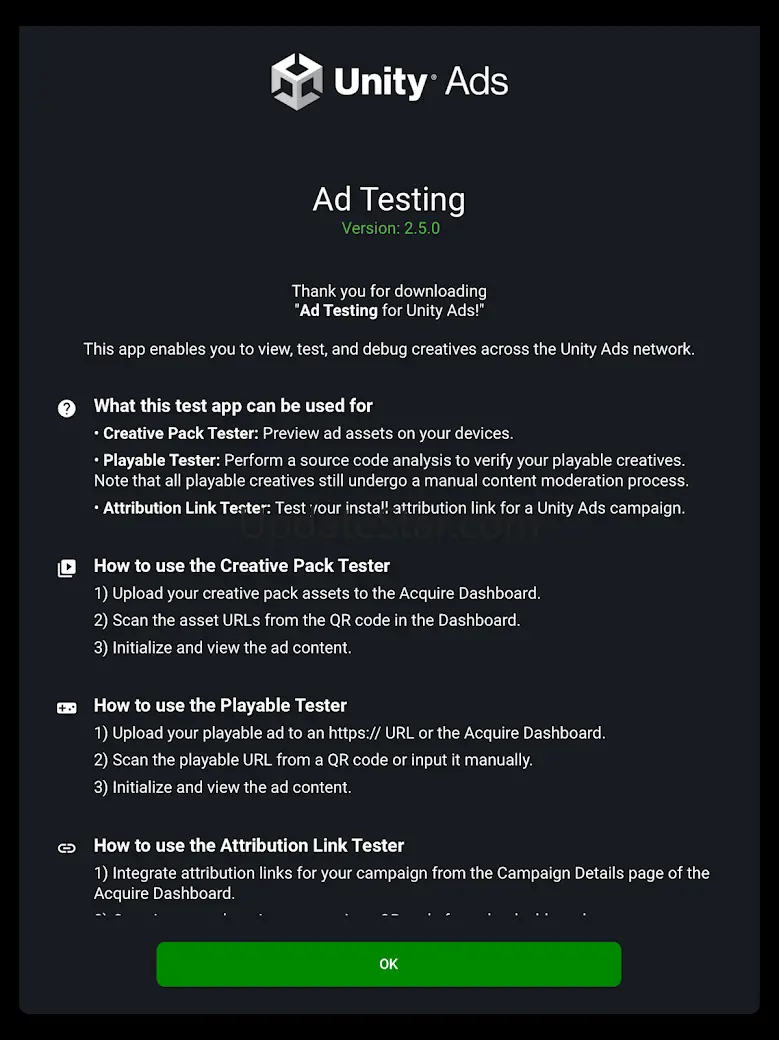 Ad Testing for Unity Ads 3.5.0