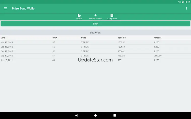 Prize Bond Wallet 1.2.0