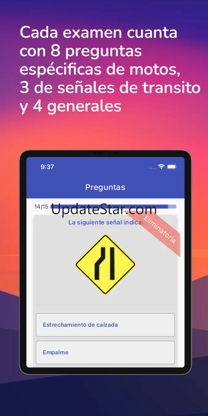 Examen de conducir para motos. 2.2.4