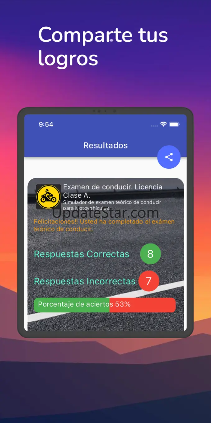Examen de conducir para motos. 2.2.4