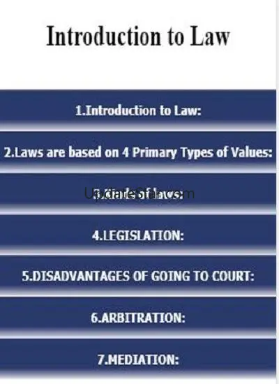 Introduction to Law 6.0