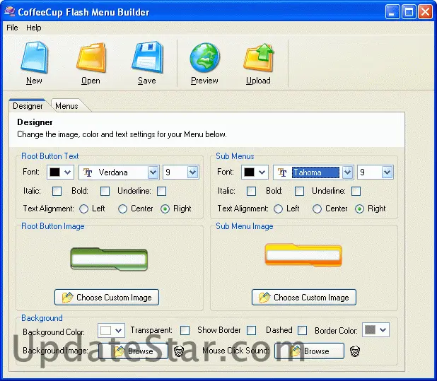 CoffeeCup Flash Menu Builder 3.5