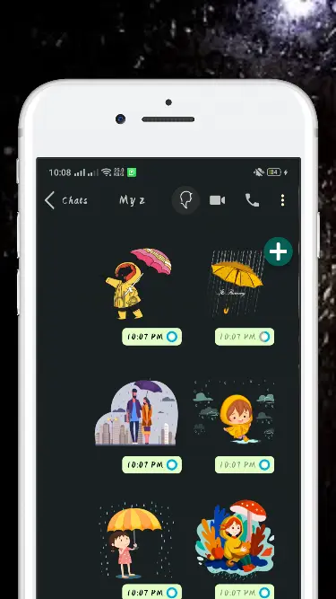 Raining Stickers For WhatsApp 3.1
