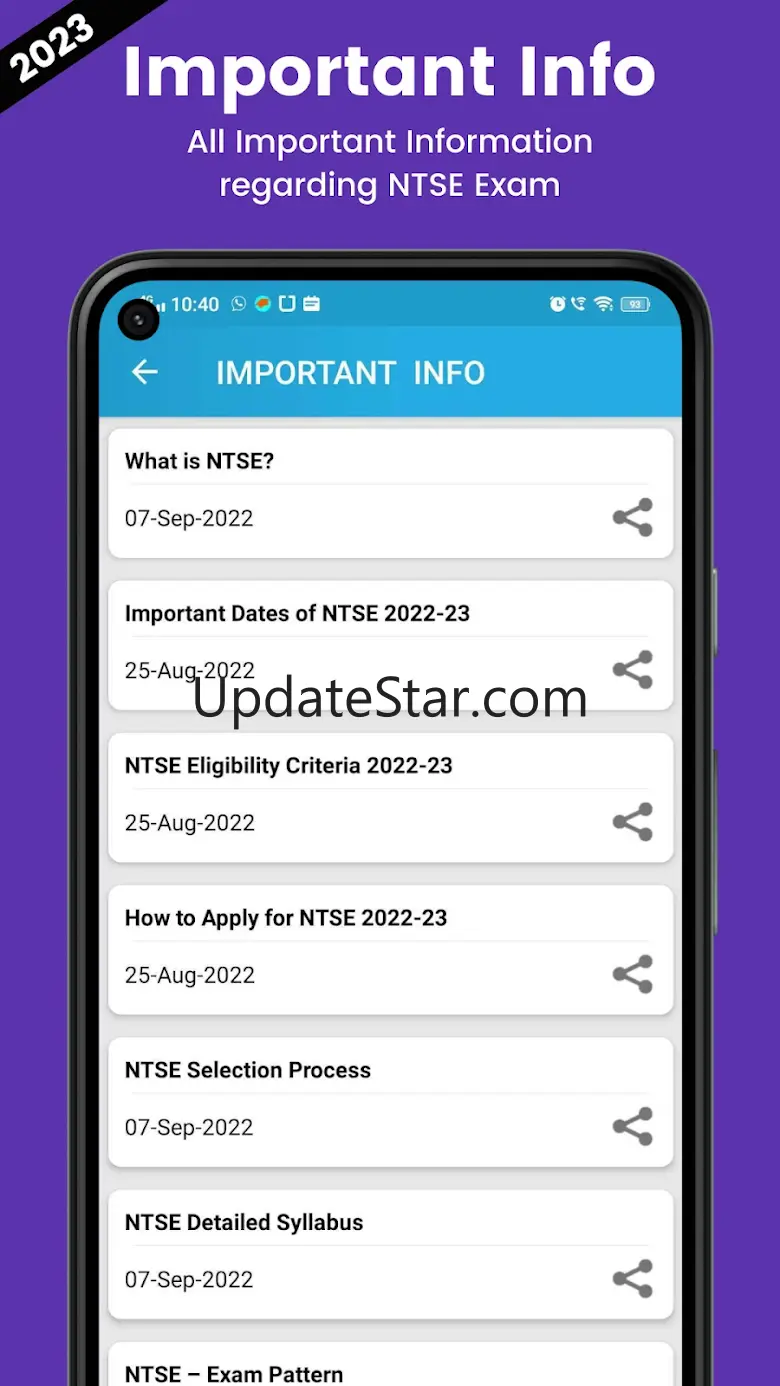 NTSE exam app 2025 1.10