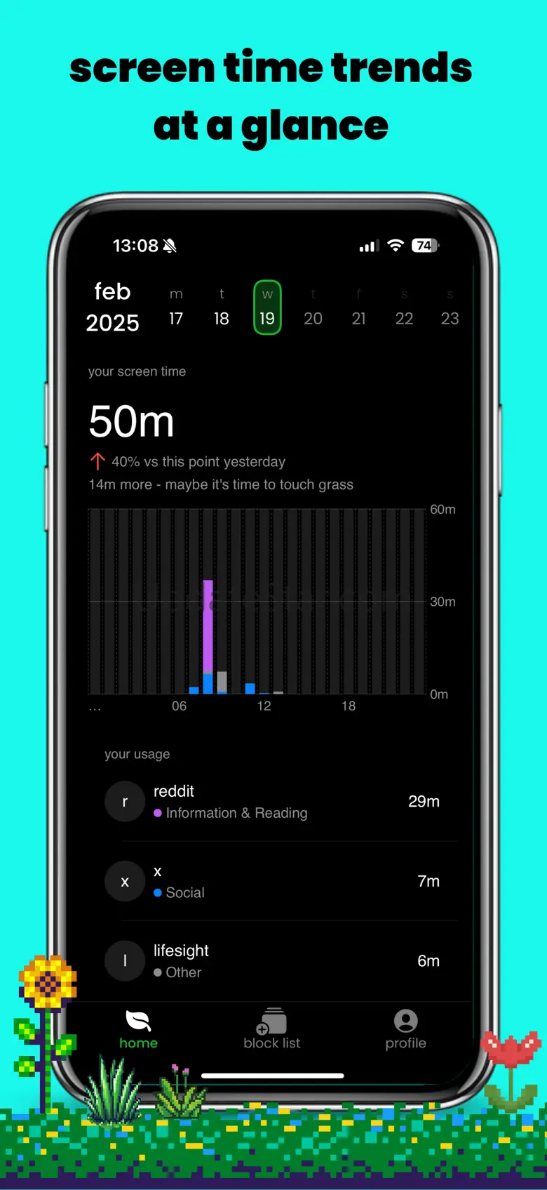touch grass: reduce screentime 1.0.2