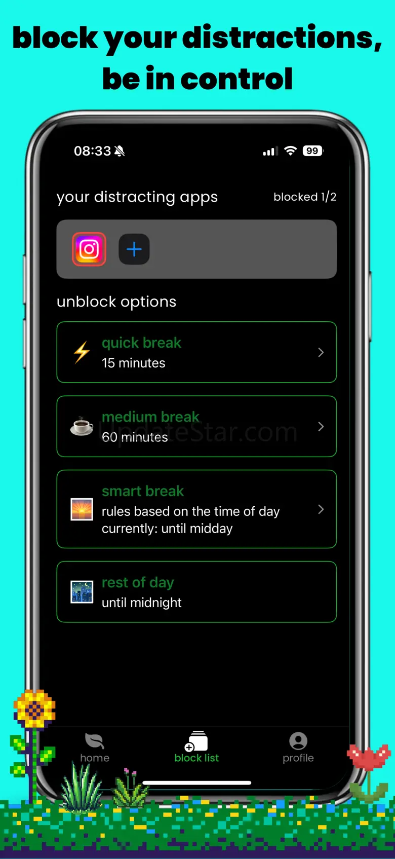 touch grass: reduce screentime 1.0.2