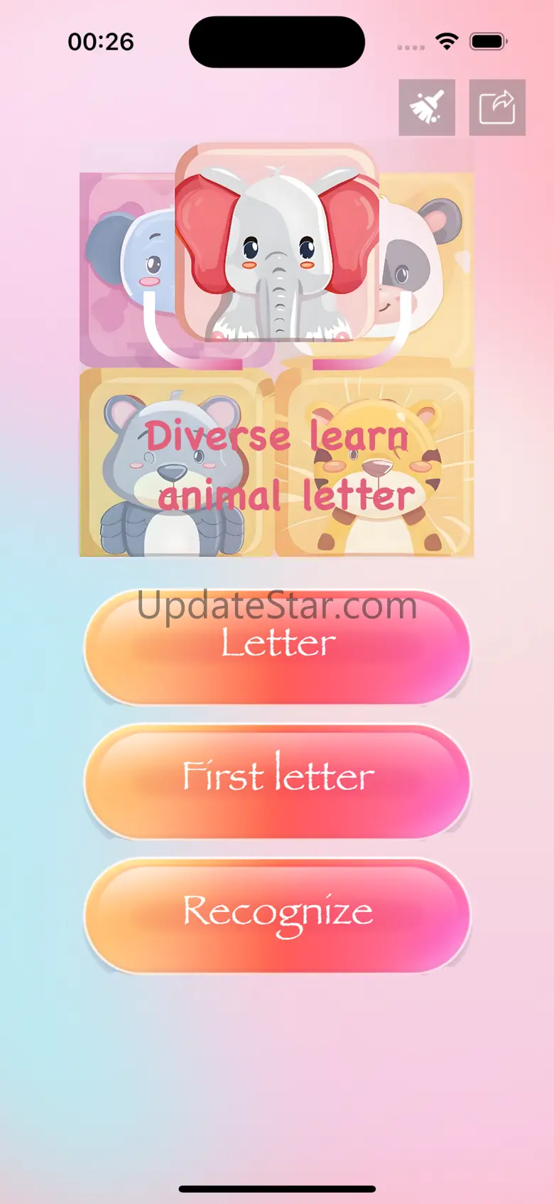 Diverse learn animal letter 1.1
