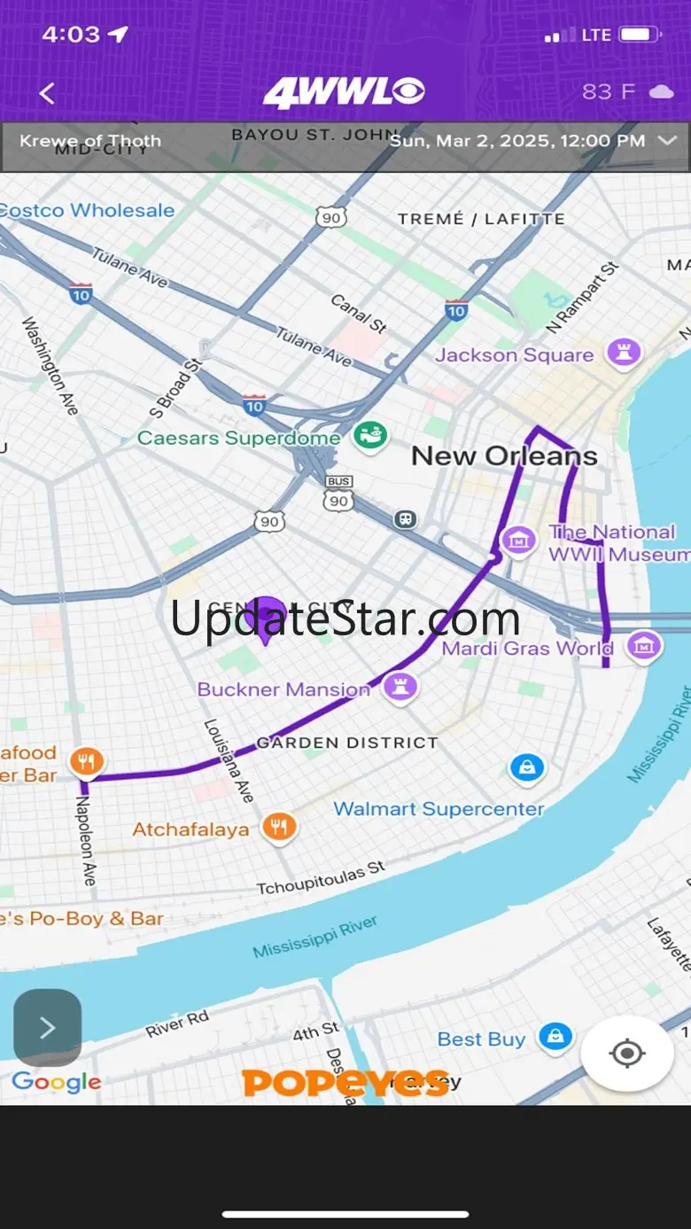 WWL Parade Tracker 1.0.6