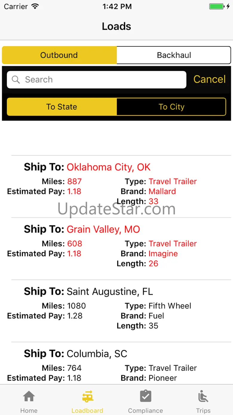 Indiana Transport Driver App 9