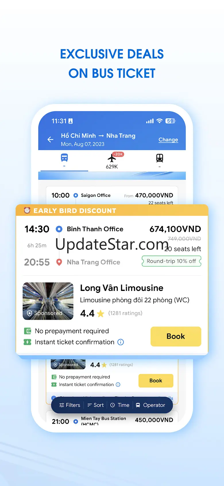 Vexere: Book Bus Flight Train 8.9.19
