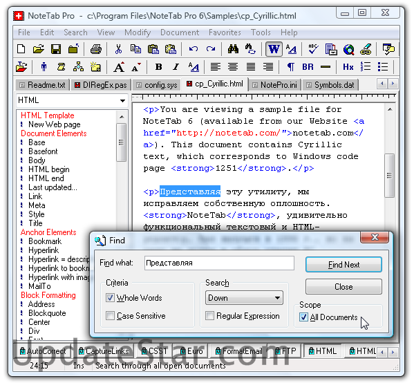 NoteTab Pro 7.2