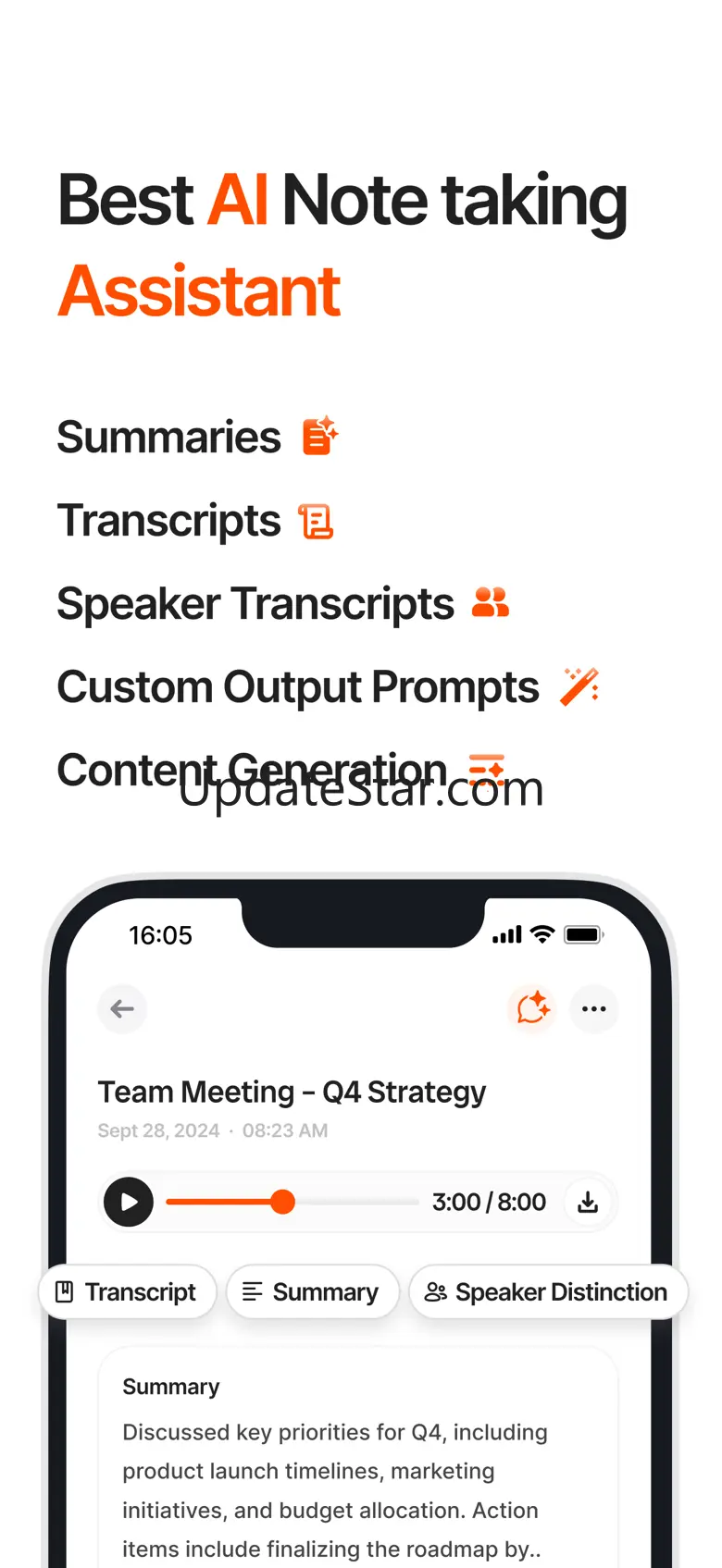 Audionotes: AI Minutes & Notes 1.3.0