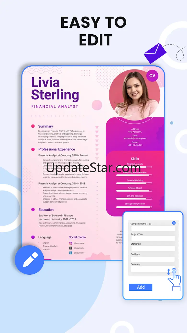 PDF CV Maker- Cover Letter