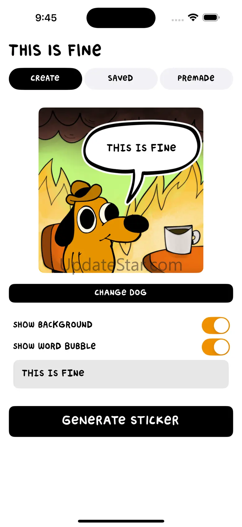 This Is Fine: Stickers 1.2