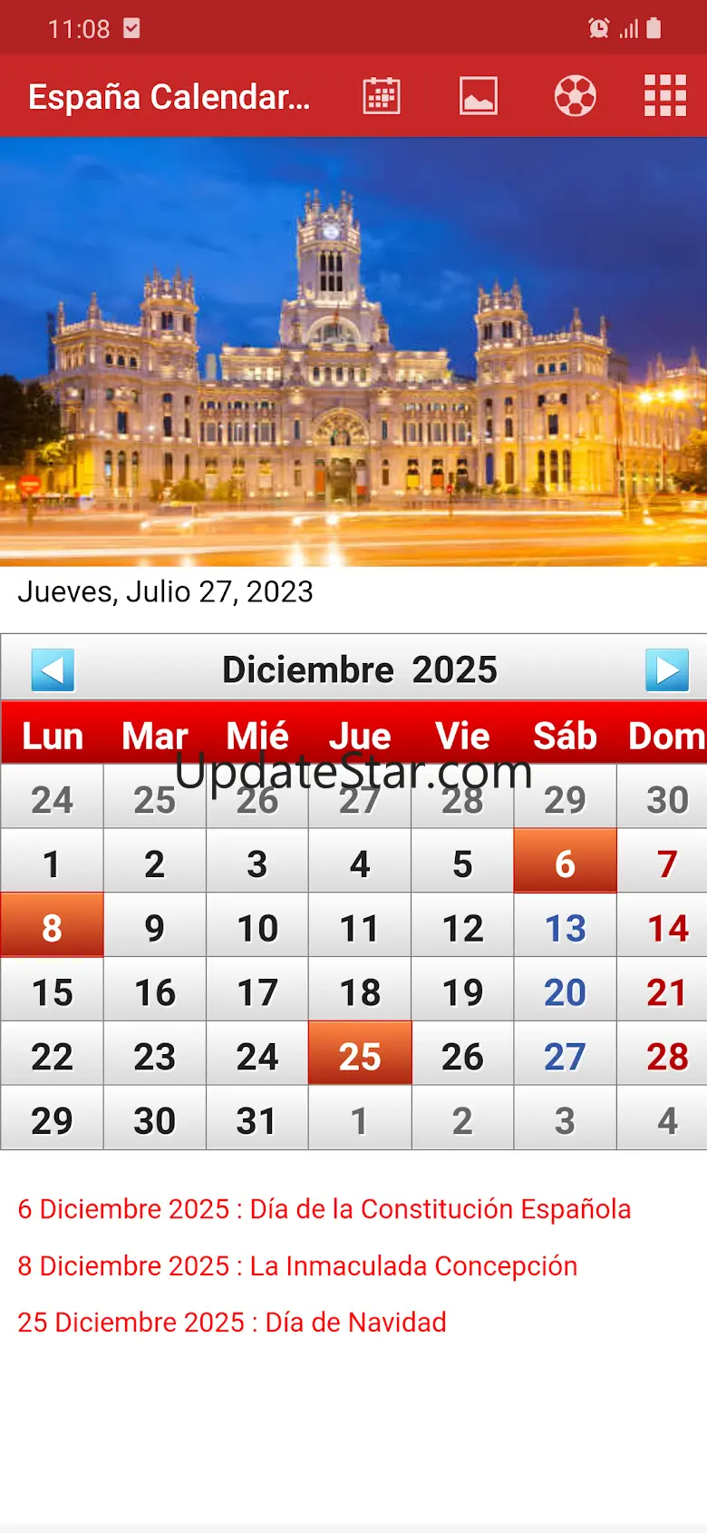 España Calendario 2025 4.0.6