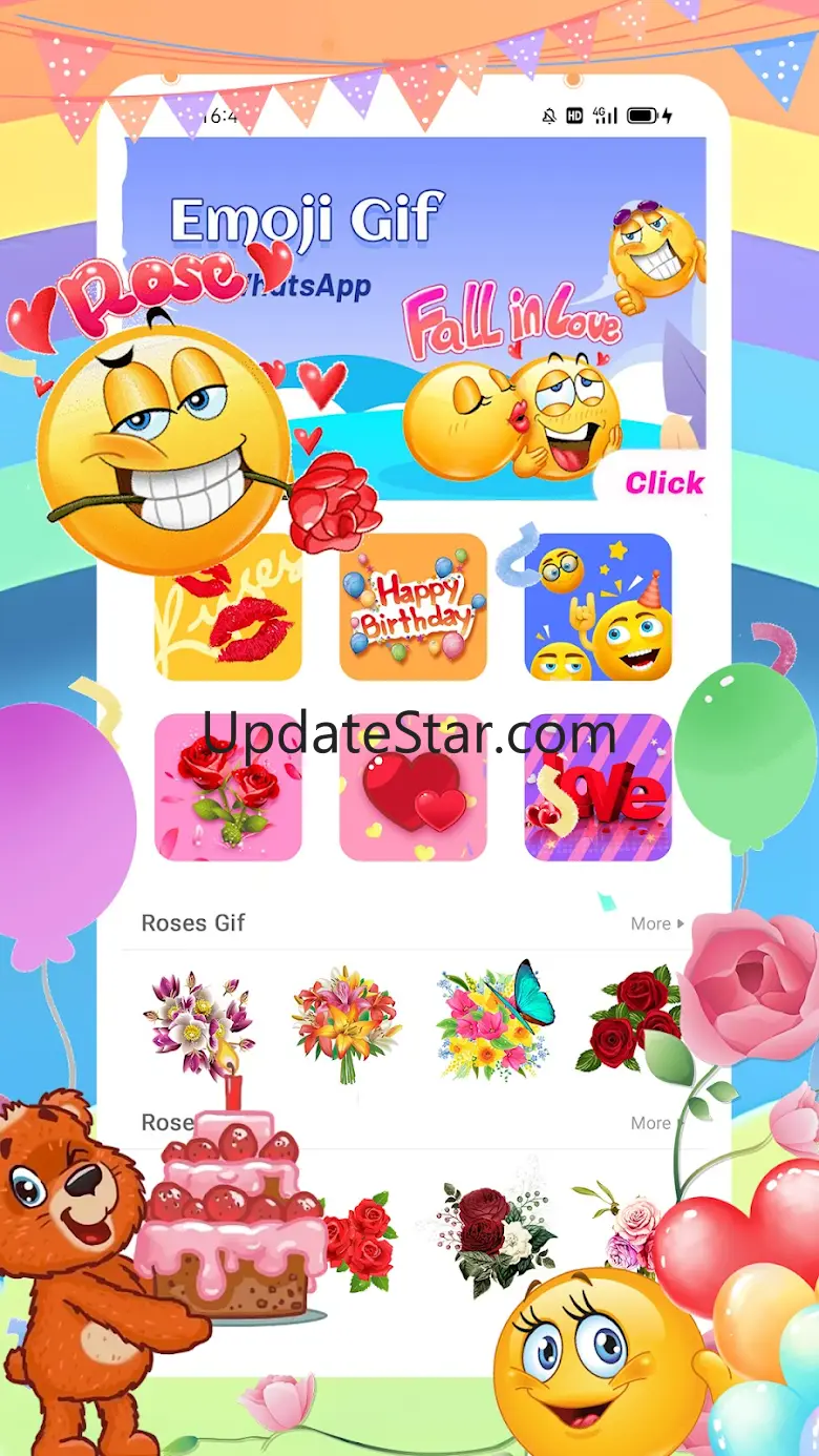 WASticker Love Rose Emoji GIF 2.0.7
