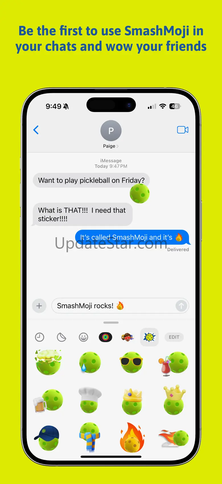 SmashMoji: Pickleball Stickers 1.5.1