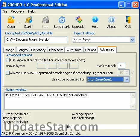 Advanced RAR Password Recovery 4.54