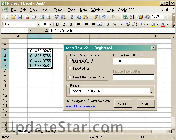 Insert Text for Excel 2.1
