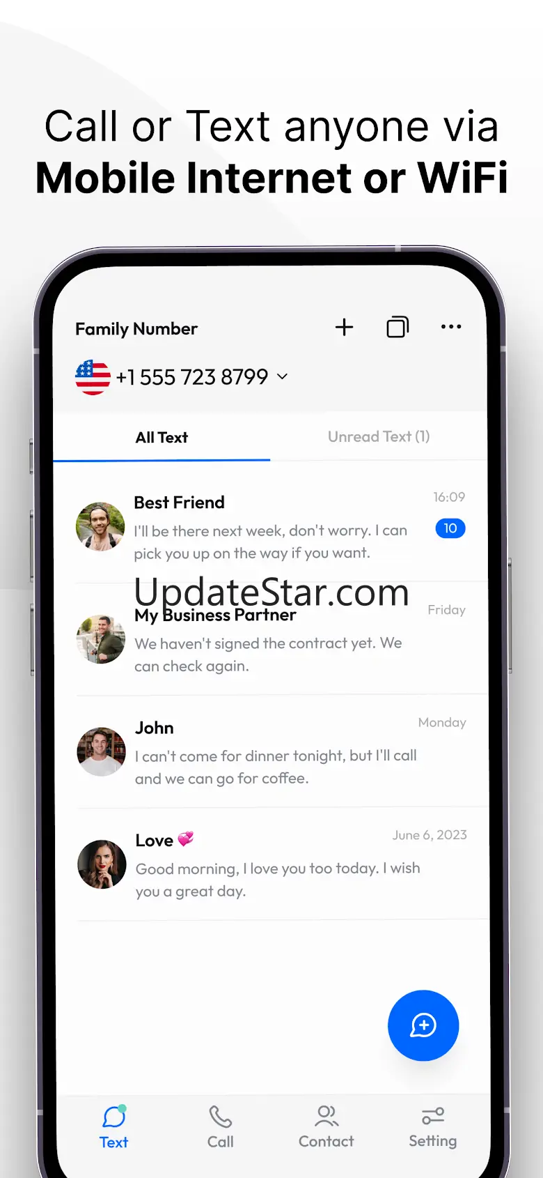 Texts Now 2nd Phone Call Text 1.2.7