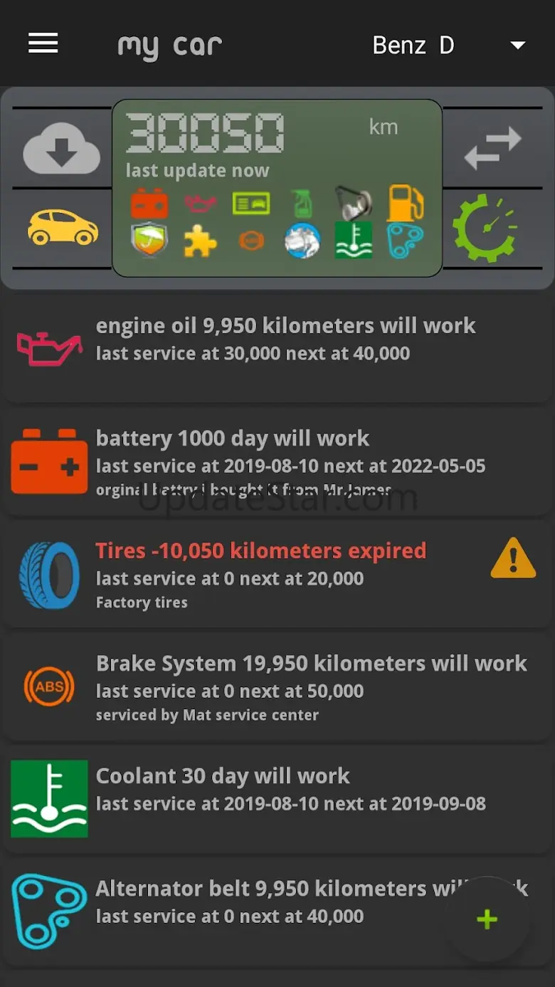 my car Maintenance Manager 12