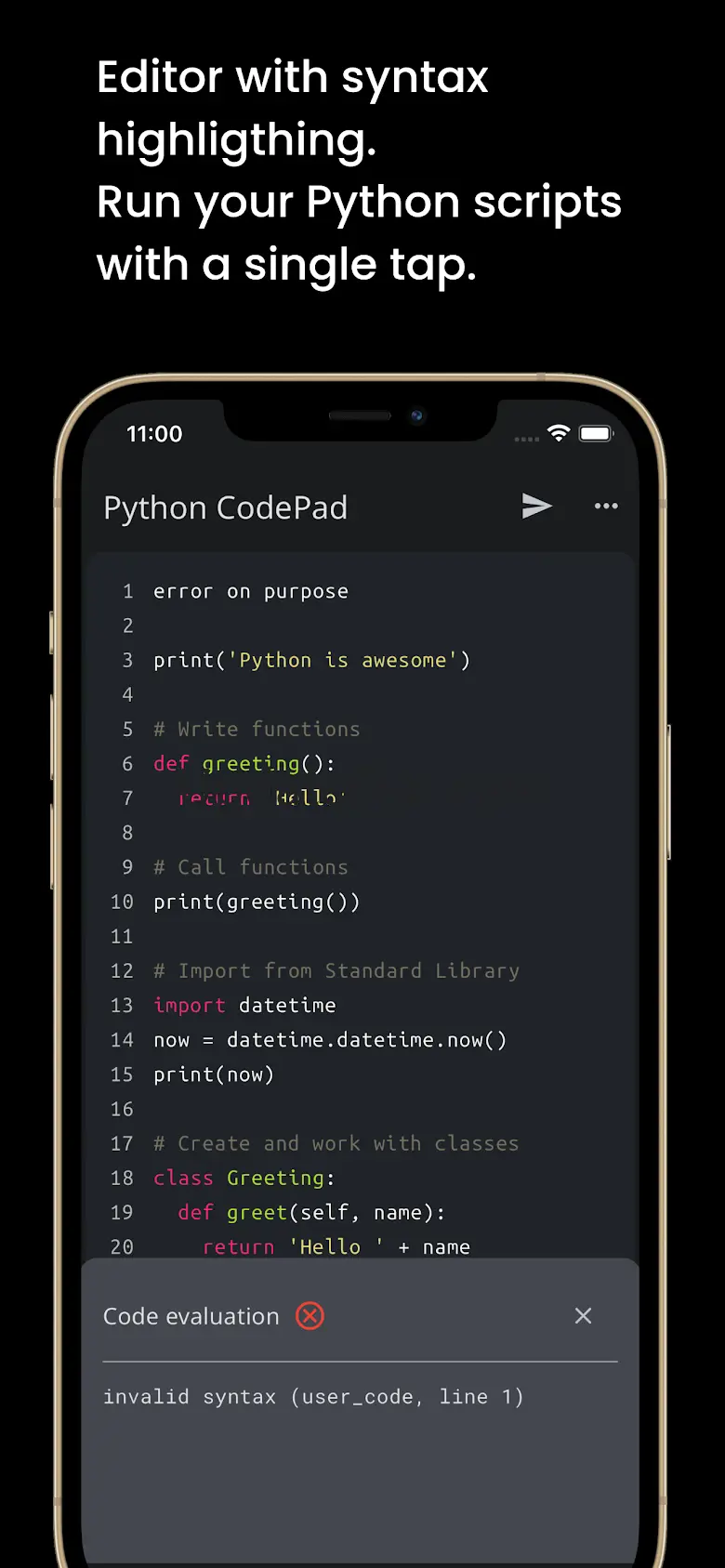 Python Coding Editor & IDE App 1.11.8