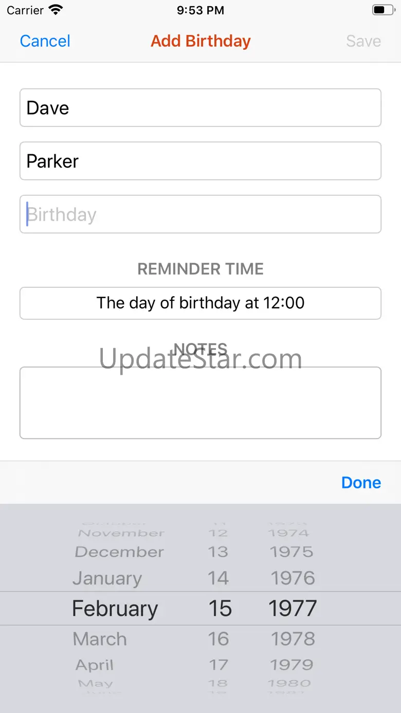 Birthday Reminder and Tracker 1.0
