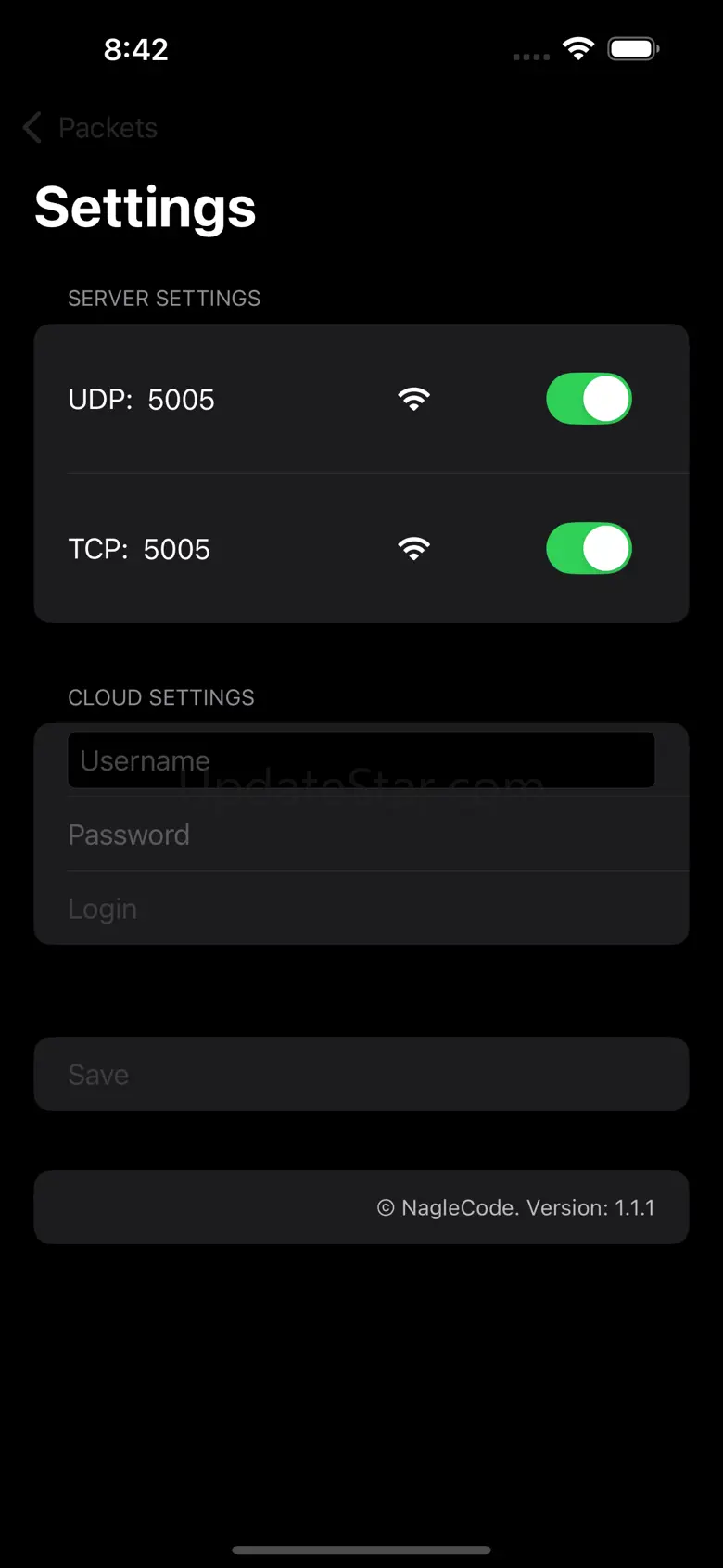 Packet Sender - UDP/ TCP/ SSL 1.1.4