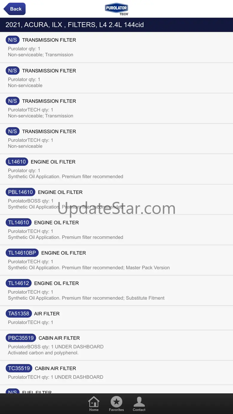 PurolatorPRO Filter Finder 4.0.3