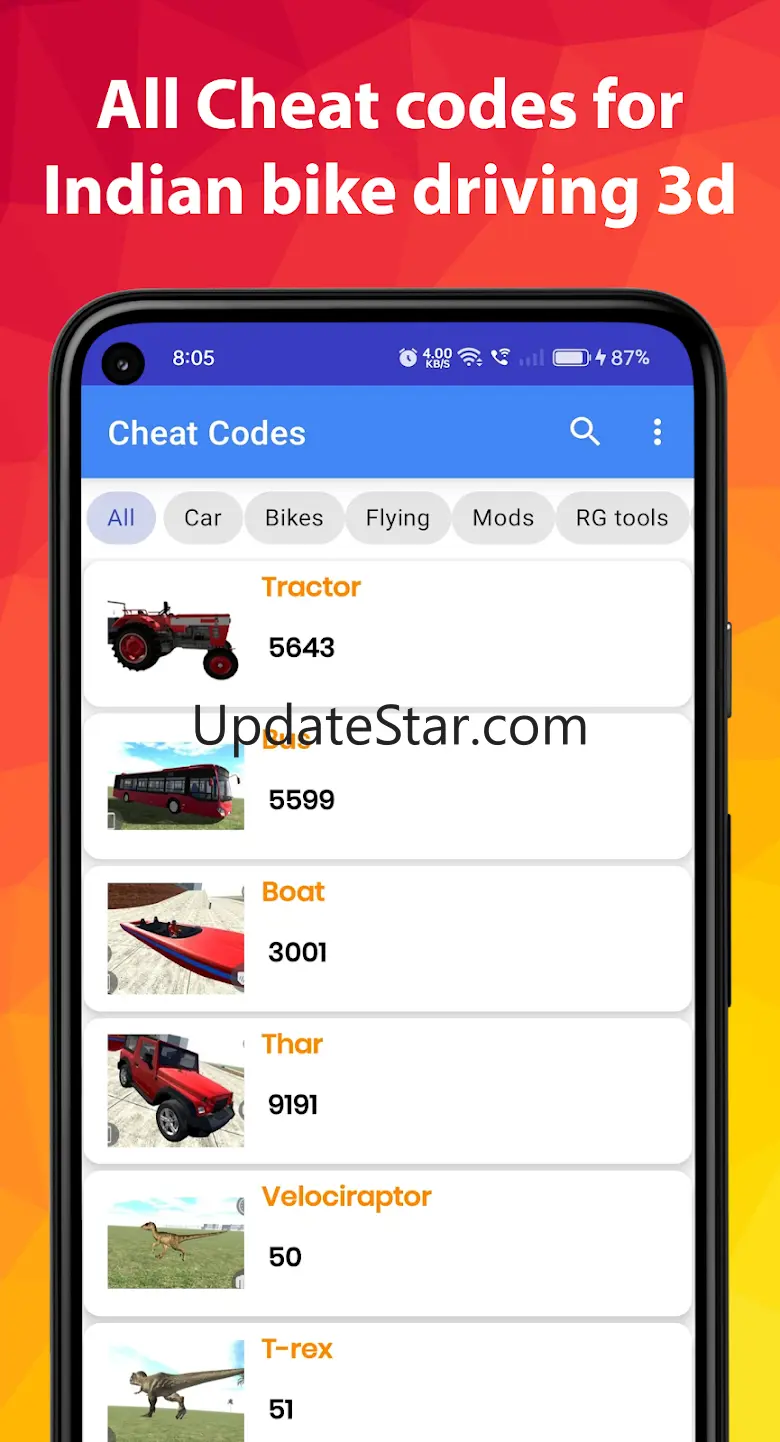 Indian cheat code list plugin 1.6.3
