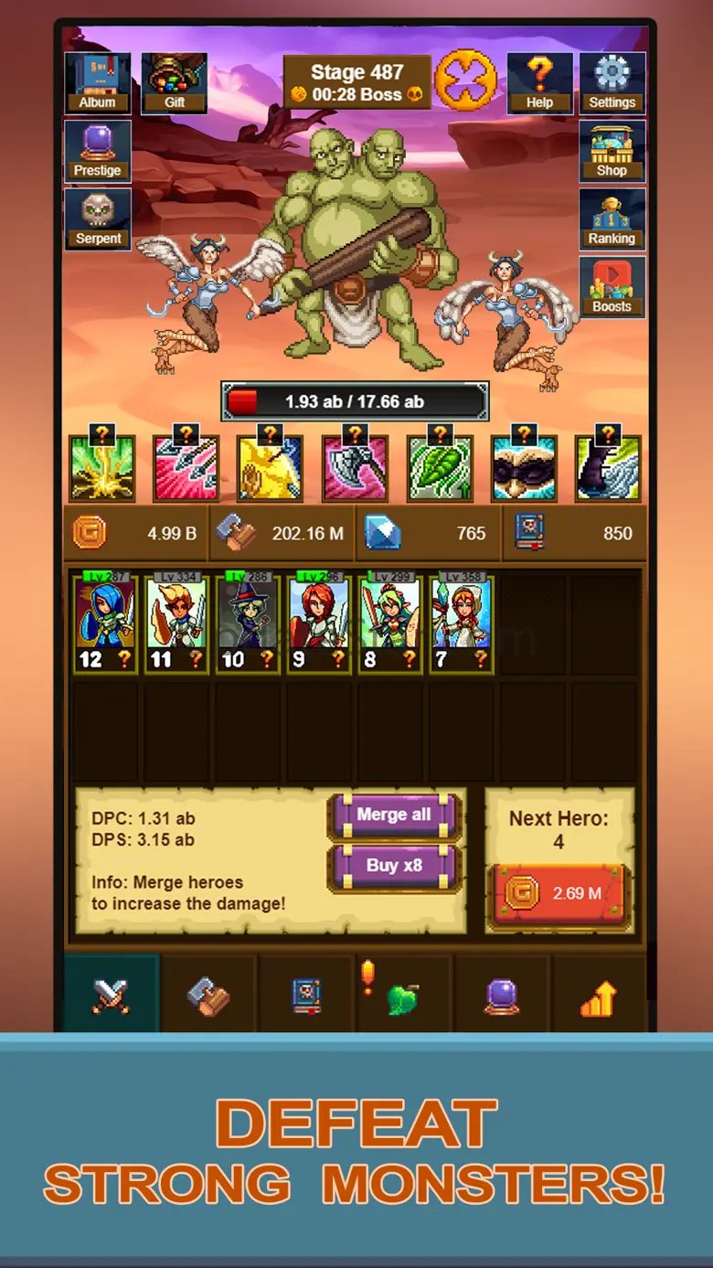 Idle Pixel Heroes: Idle Merge 1.1