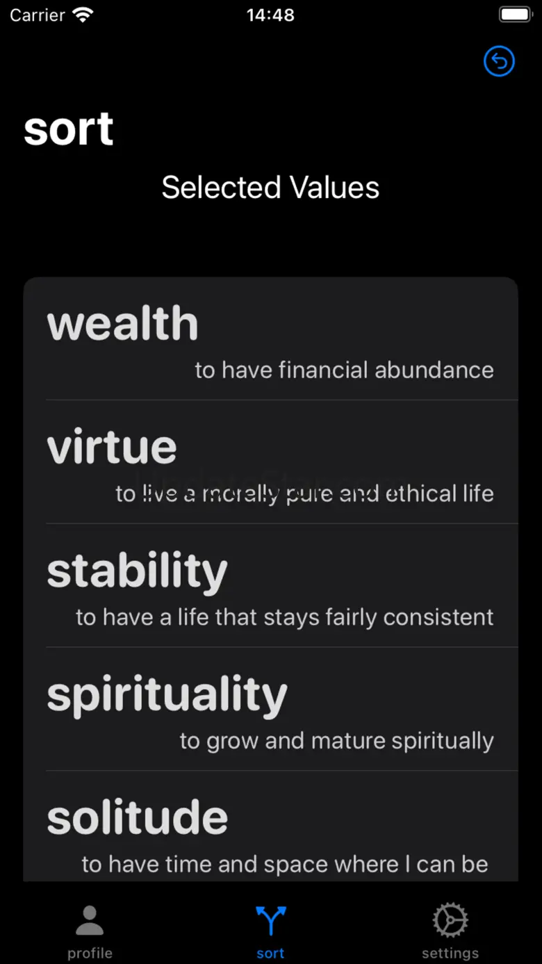 Personal Values Sort 1.1.3