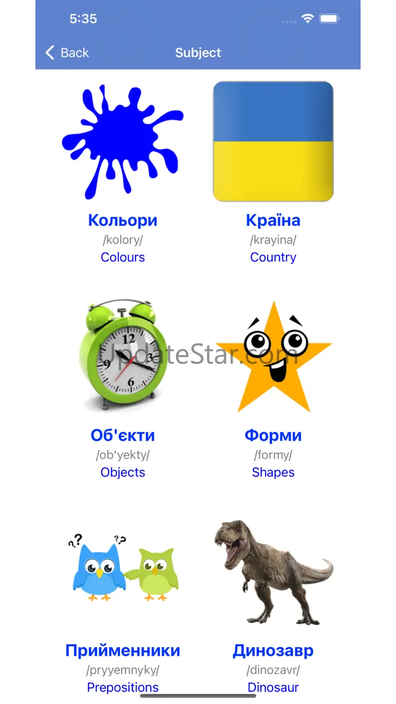 Learn Ukrainian Vocabulary 1.1