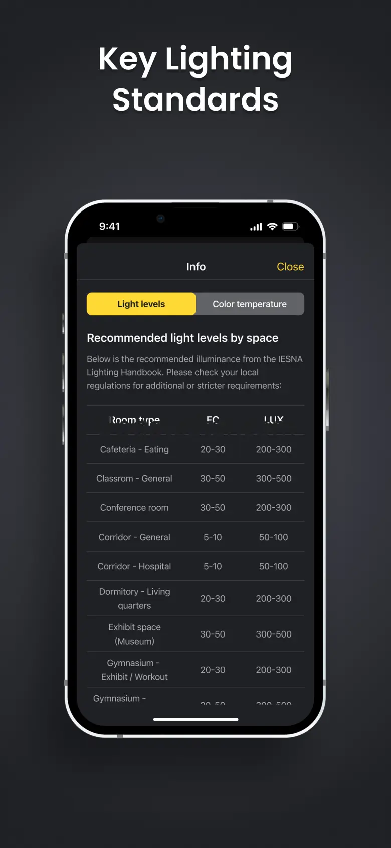 App for Light meter controller 1.1