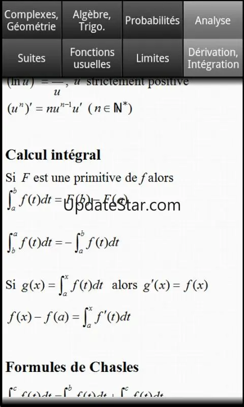 Formules Maths Bac S 1.0