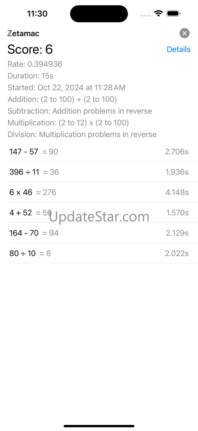 Zetamac Arithmetic Practice 1.1.0