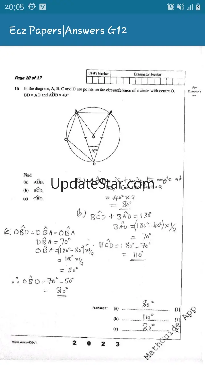 Past Papers|Answers ECZ +AI 1.0