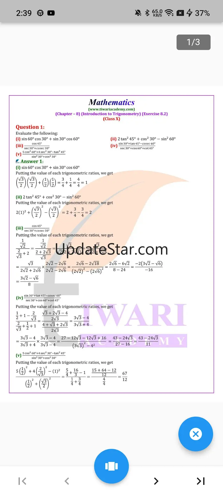 Class 10 Maths for 2025-26 25.4.1