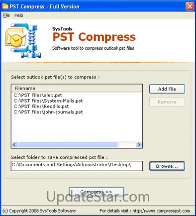 Shrink PST File 2.0