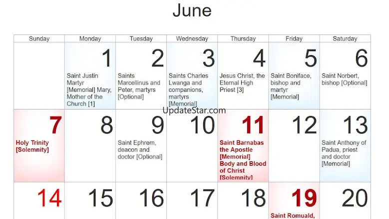 Church Calendar 2025 18.0.0