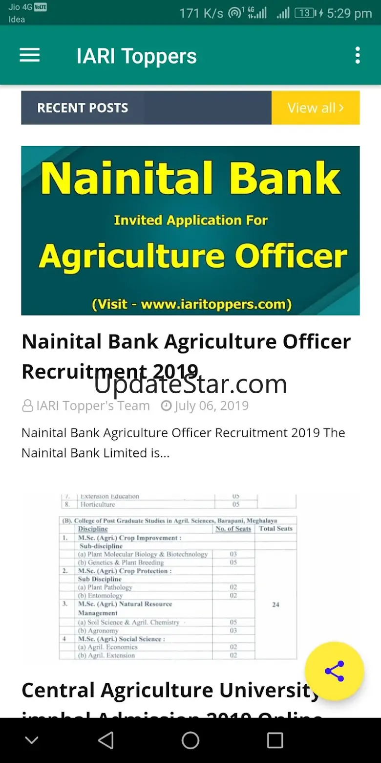 IARI Toppers : Agri App 7.0